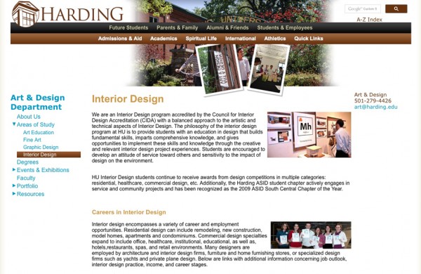 Harding University Interior Design